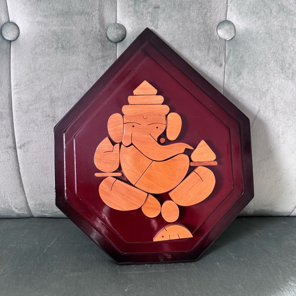 Handmade in India - Ganesh wooden artwork